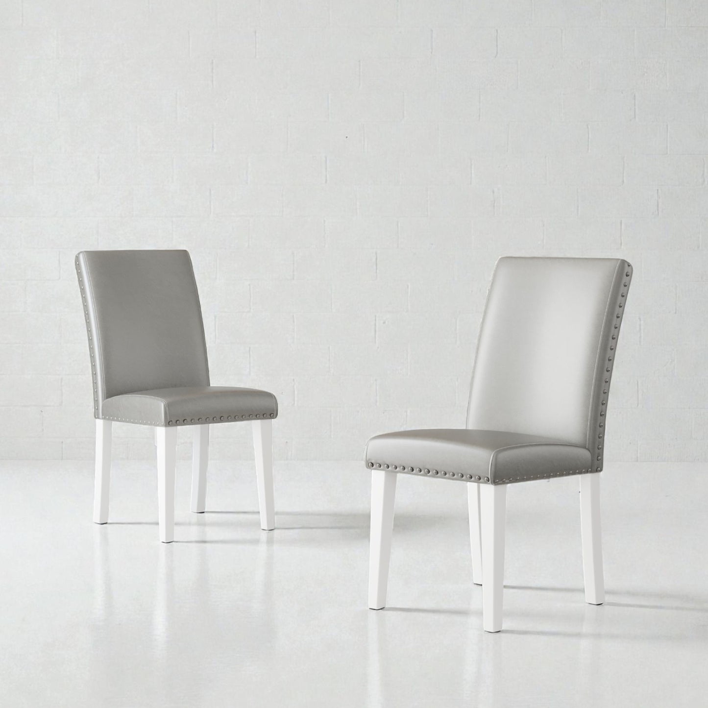 Upholstered Dining Chair With High Back Design (Set of 2)