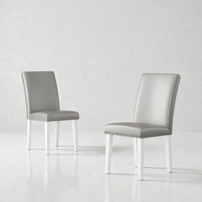 Upholstered Dining Chair With High Back Design (Set of 2)