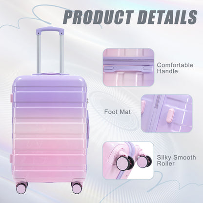 Luggage Set 20" /24" /28" With Combination Lock And Silent Wheels