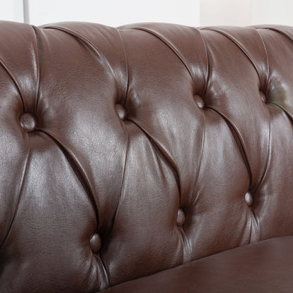 Rolled Arm Chesterfield 3 Seater Sofa