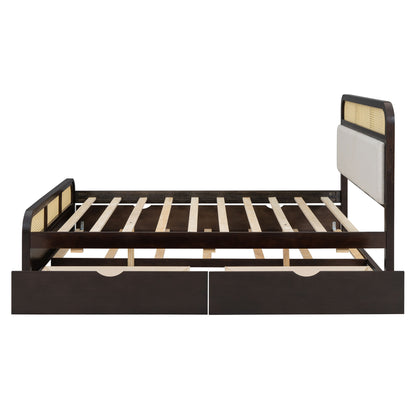 Platform Bed With Trundle And 2 Drawers