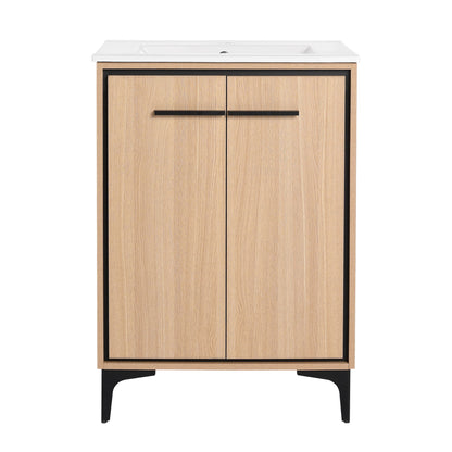 Modern Bathroom Vanity Base With Basin And Storage Cabinet