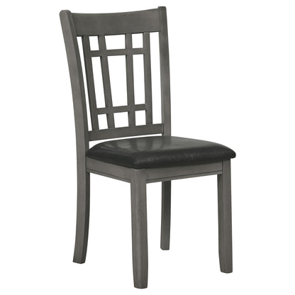 Ingall - 5 Piece Set With Storage Table And Upholstered Chairs - Medium Gray