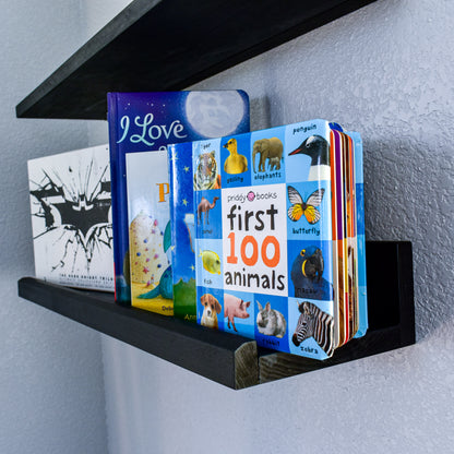 Ledge Wall Shelf Black 24x8x3.5