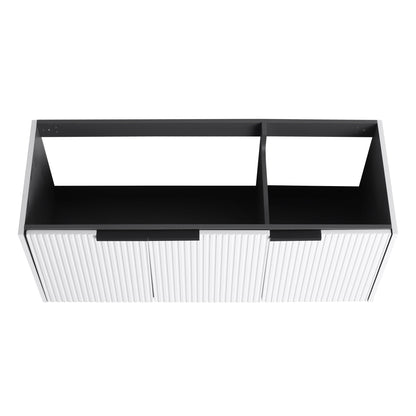 Contemporary Wall Mounted Bathroom Vanity With Soft Close Doors