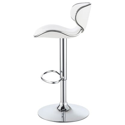 Edenton - Upholstered Adjustable Bar Stool (Set of 2) - White