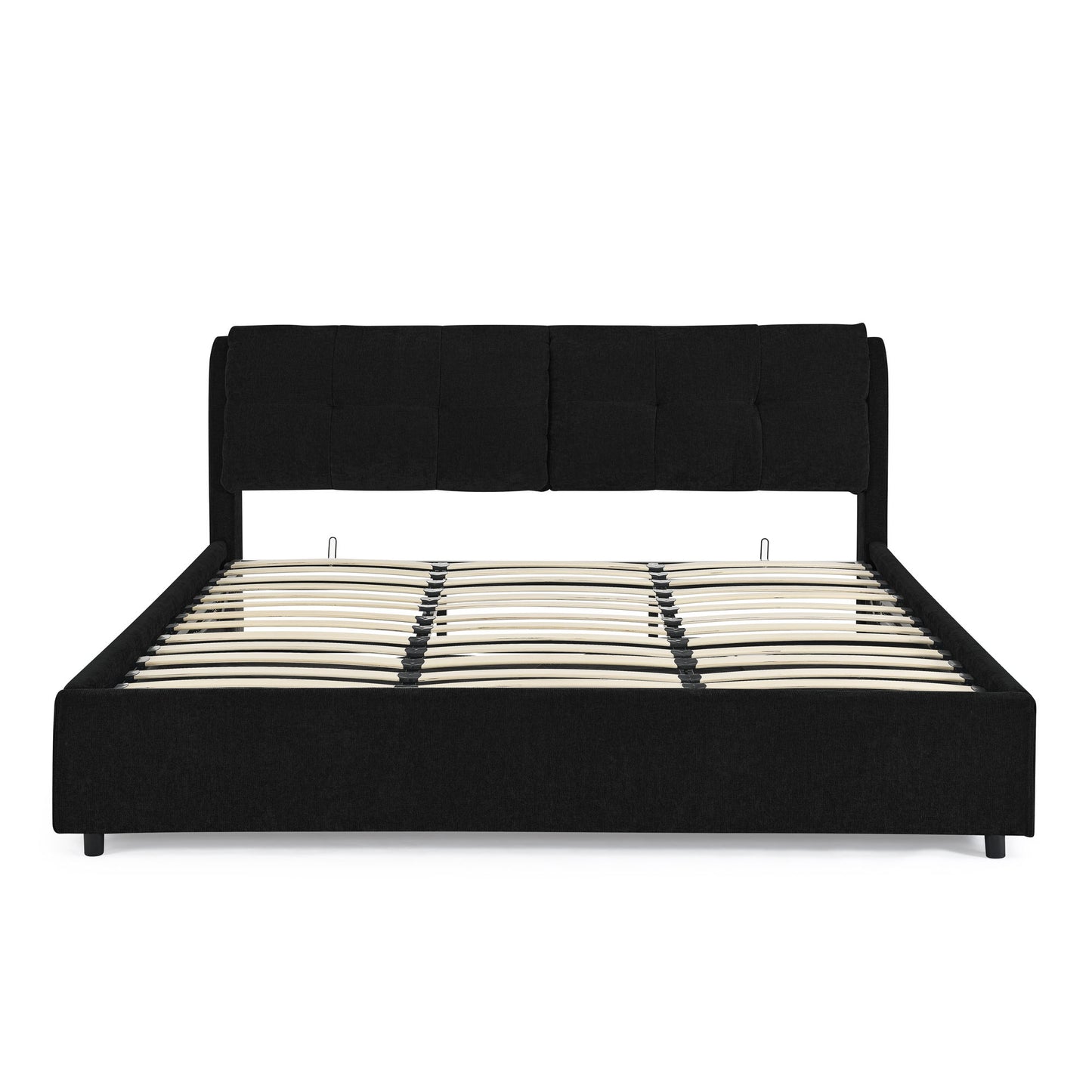 Storage Upholstered Hydraulic Platform Bed With Integrated Headboard