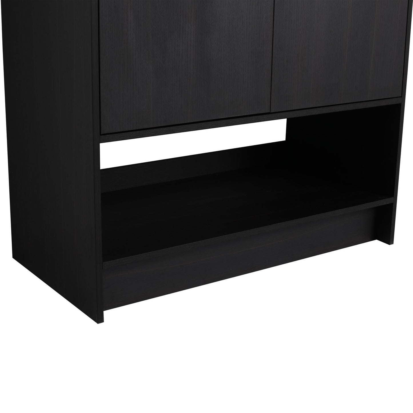 Modern Bathroom Vanity With Ceramic Sink, Freestanding Cabinet, Soft Closing Doors