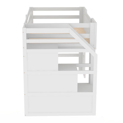 Loft Bed With Storage Staircase And Windows