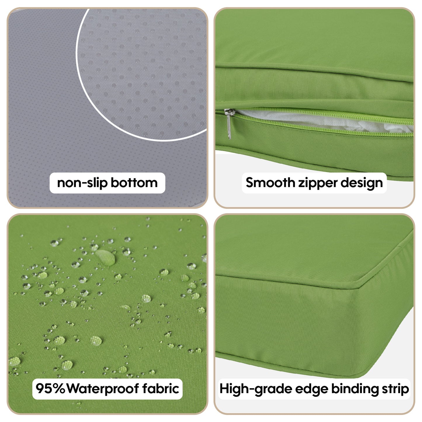 Cushion Covers For 7 Piece Wicker Sectional Sofa, 14 Pack Seat And Back Slipcovers With Zipper