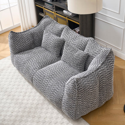 Comfortable Dual Beanbag Chair With High Resilience Foam Core For 2 People