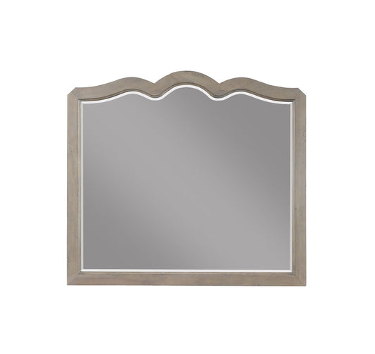 Scallop Shaped Mirror - White Poplar