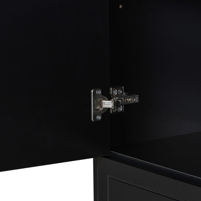 Modern Bathroom Storage Cabinet With Two Laundry Baskets, One Drawer, Adjustable Shelf