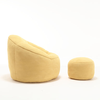 Bedding Bean Bag Sofa Chair High Pressure Foam With Footrest