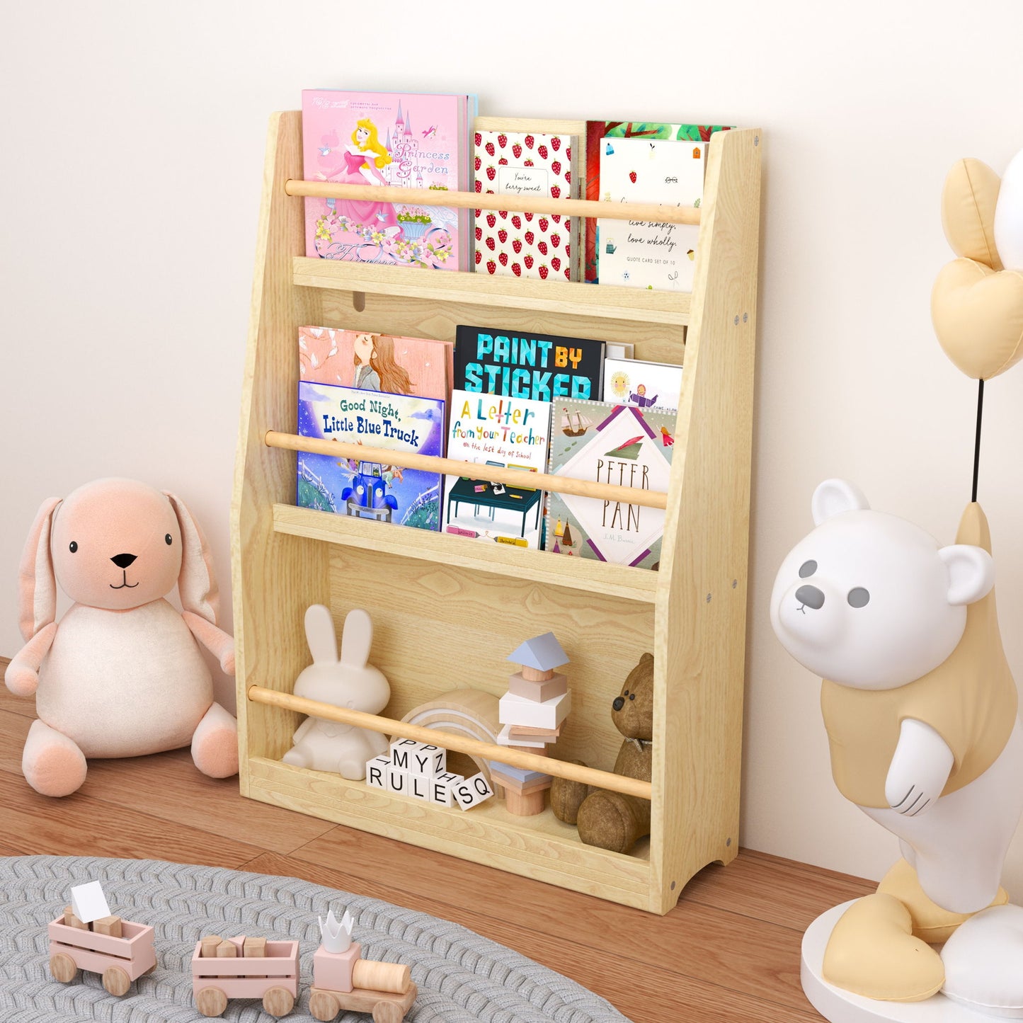 3 Tier Book Shelf, Compact Storage For Bedrooms