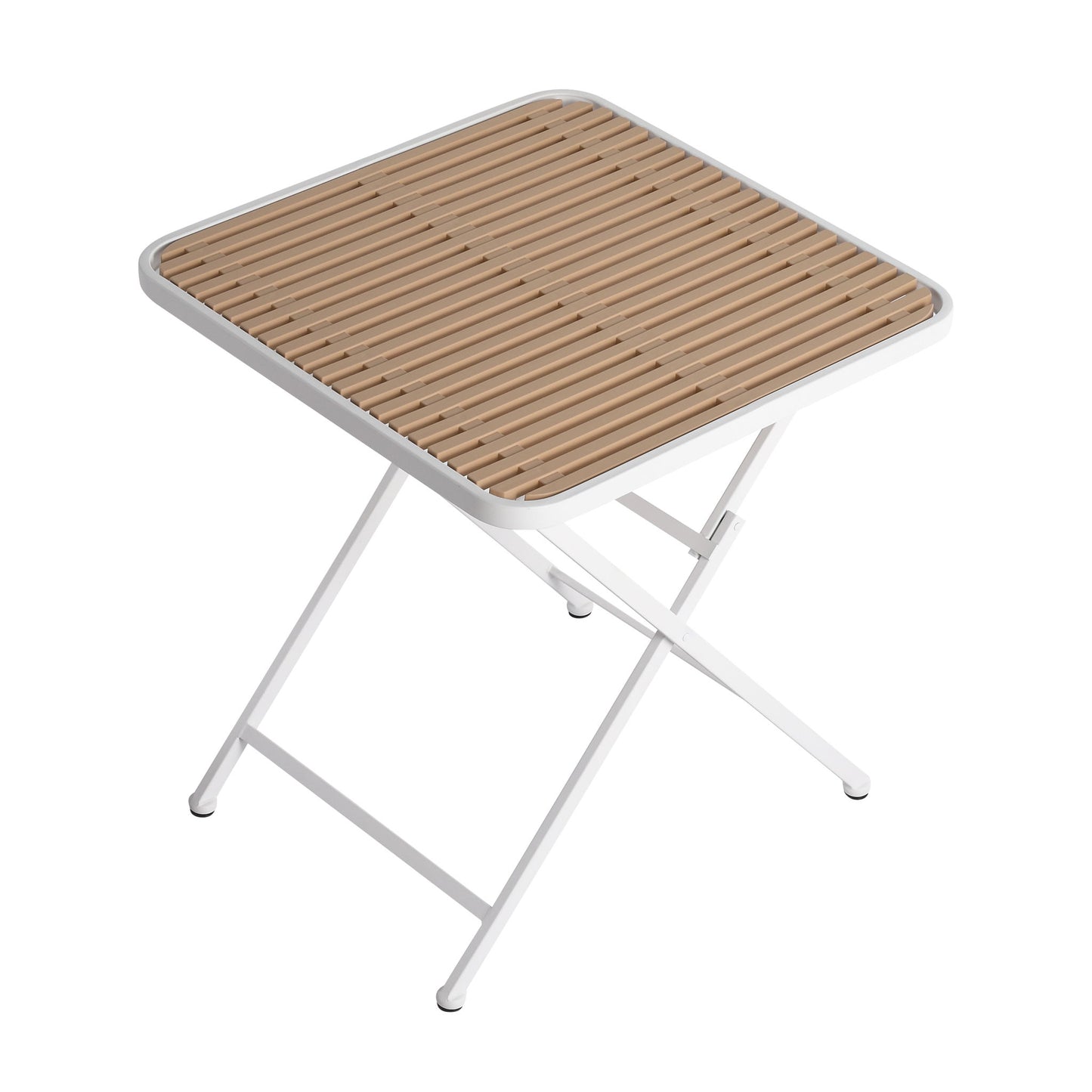 4 Modern Stackable Plastic Armchair Matched With Folding Square Table