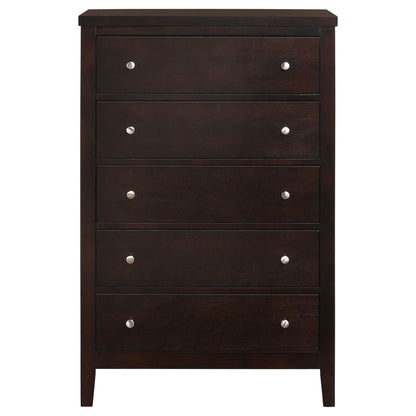 Payton - 5 Drawer - Cappuccino