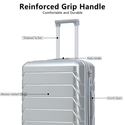 3 Pieces Set 20" / 24" / 28" Spinner Wheel Luggage With Combination Lock