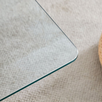 Contemporary Style Glass Top Coffee Table