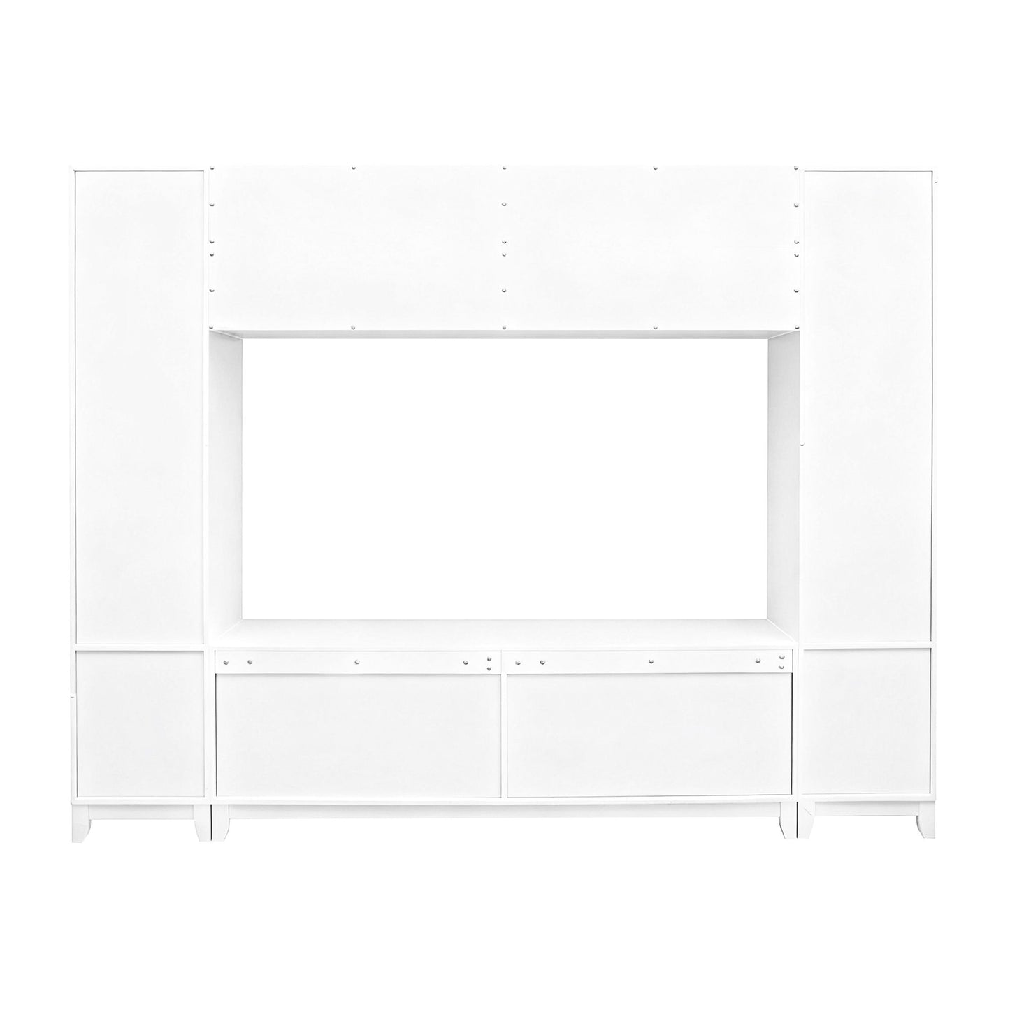 Wall Unit Modern Entertainment Center With Glass Doors