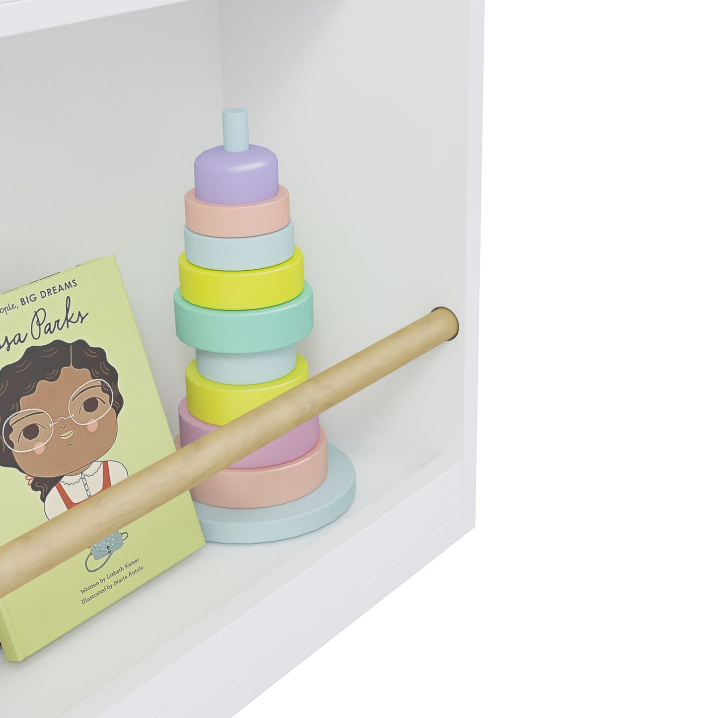 3 Tier Book Shelf, Compact Storage For Bedrooms