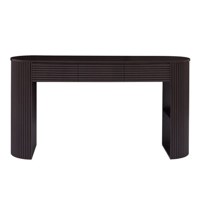 Retro Console Table With Storage, 3 Drawers