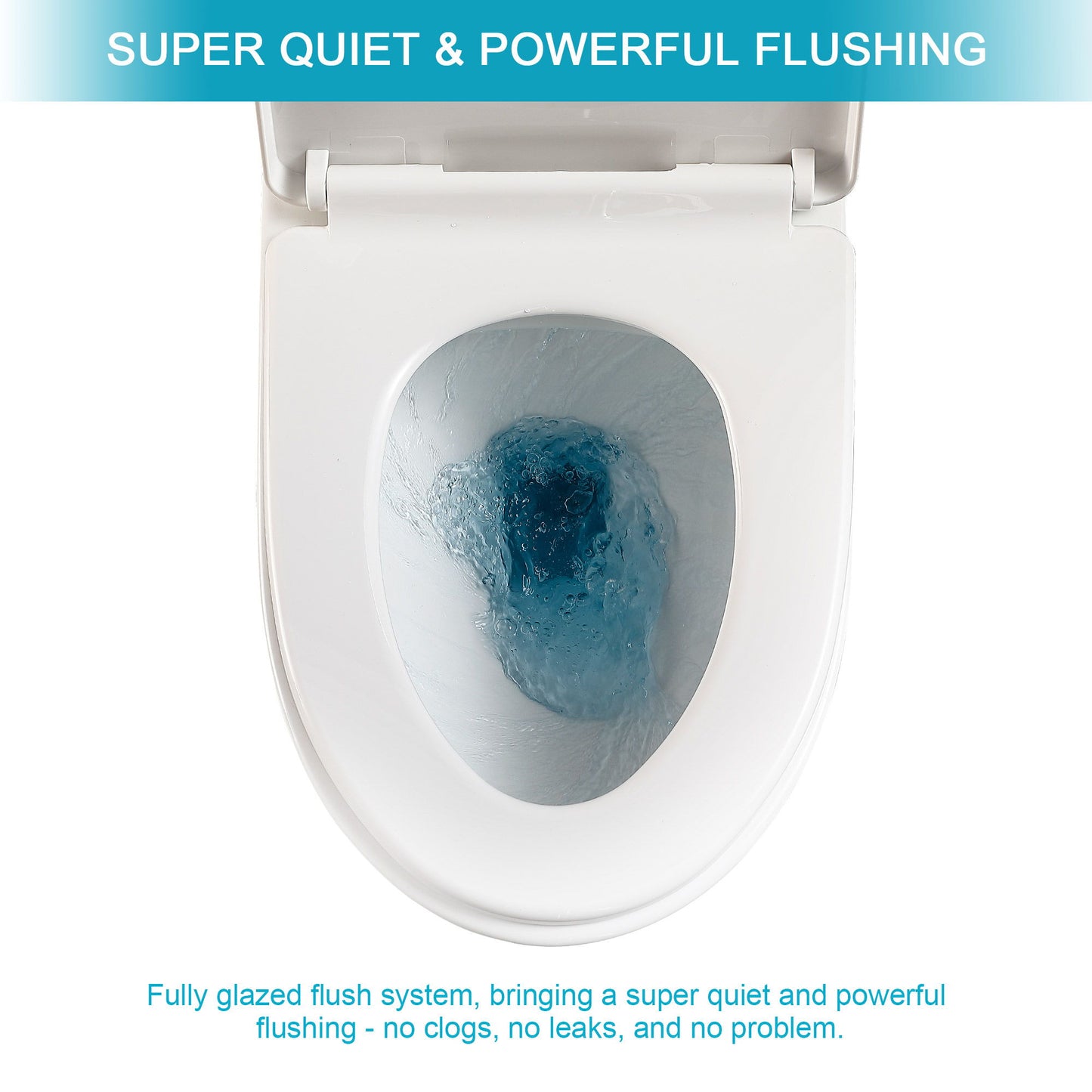 Toilet With Soft Close Seat - White