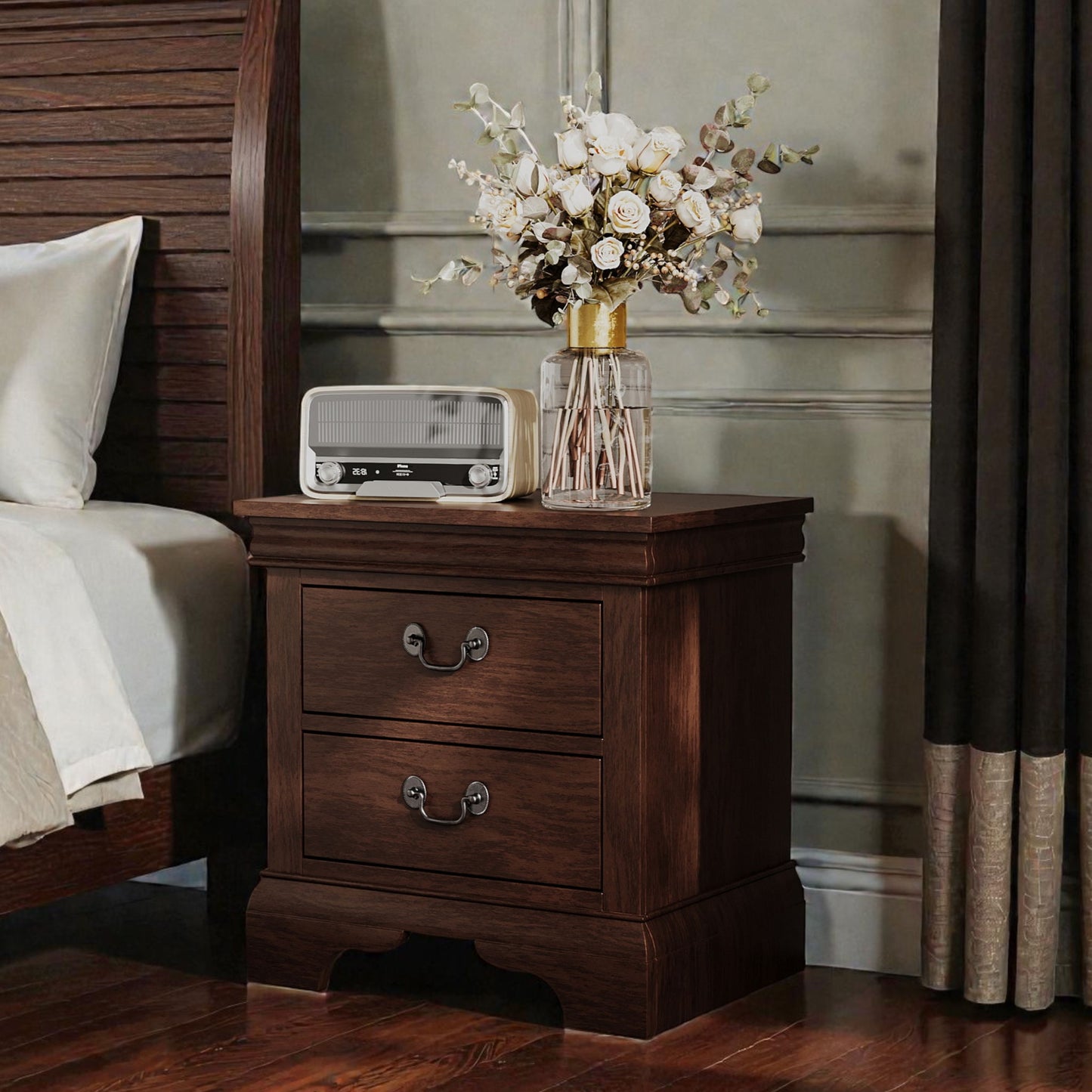 Nightstand With 2 Drawers