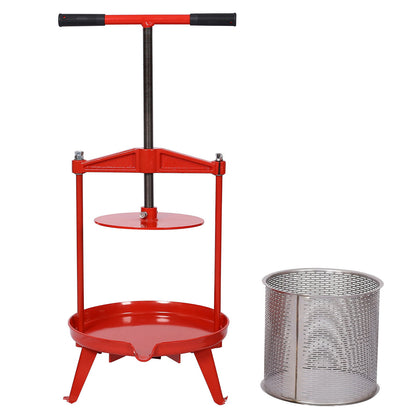 Manual Fruit Wine Press And Crusher For Kitchen, 100% Natural Juice Maker - Green