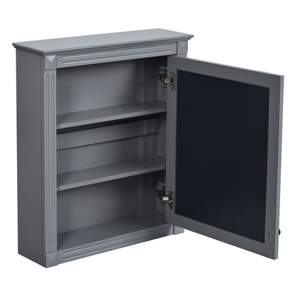 Wall Mounted Bathroom Storage Cabinet With Mirror, Medicine Cabinet With Height Adjustable Shelf