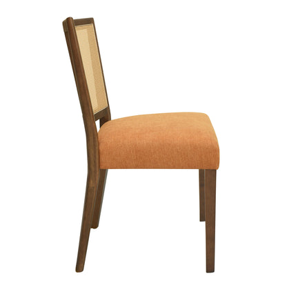 Mid Century Rattan Dining Chair Without Arms Set