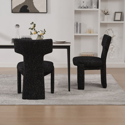 Armless Curved Back Accent Chairs