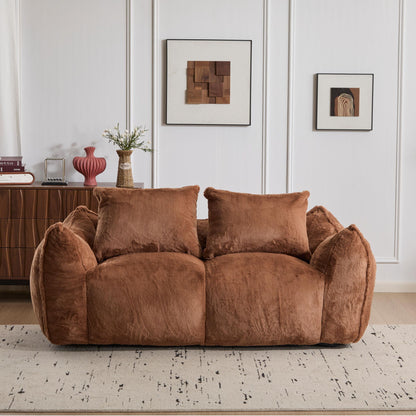 Giant Bean Bag Couch, Ultra Soft Fluffy Loveseat For Living Room
