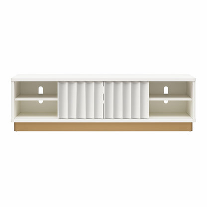 Rene - Scalloped TV Stand For TVs Up To 65" - White