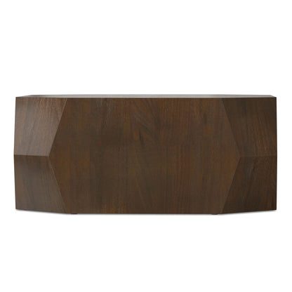 Eisley - Coffee Table With Geometric Design, - Walnut