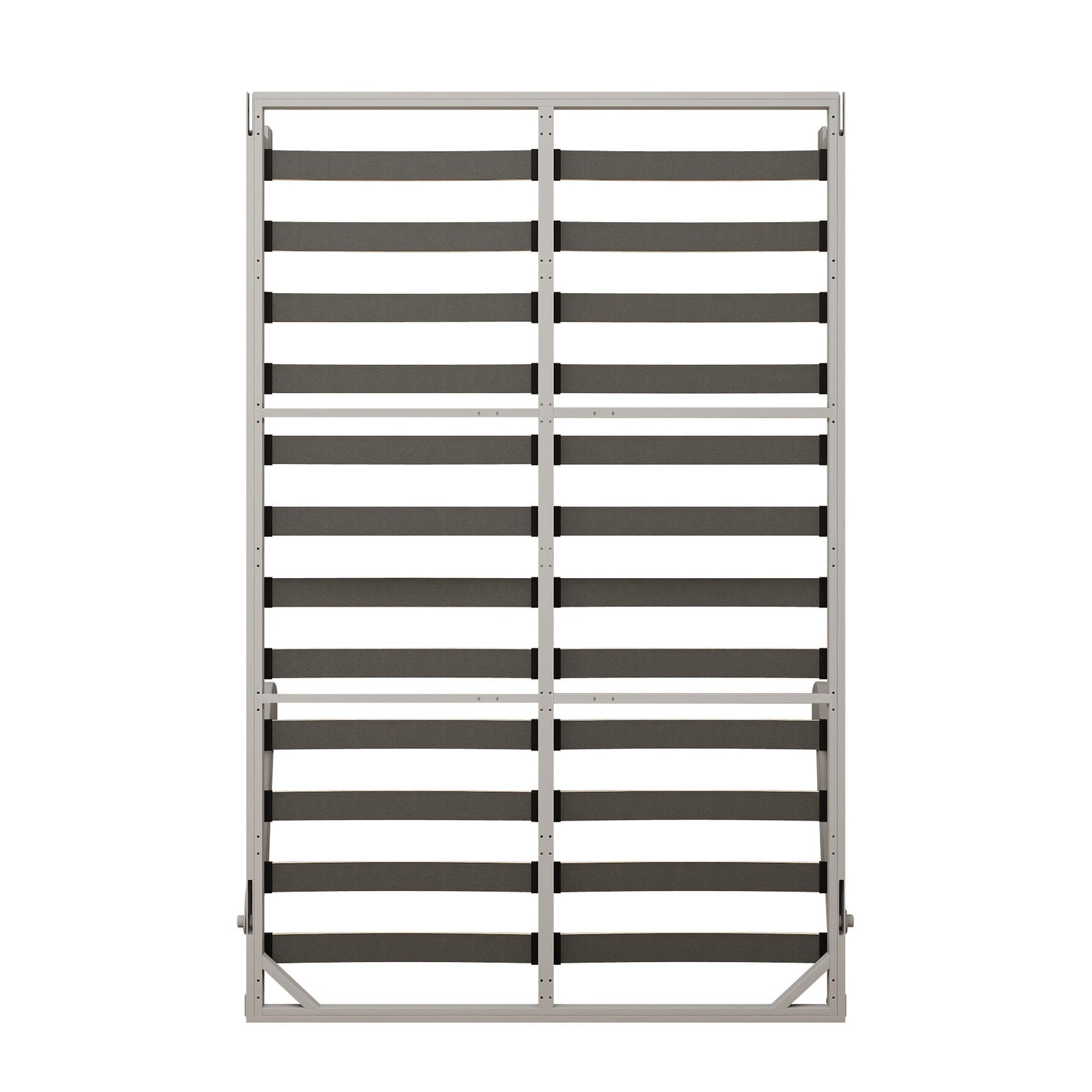 Queen Size Vertical Murphy Wall Cabinet Folding Bed With Automatic Legs - Gray