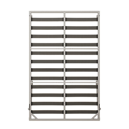 Queen Size Vertical Murphy Wall Cabinet Folding Bed With Automatic Legs - Gray