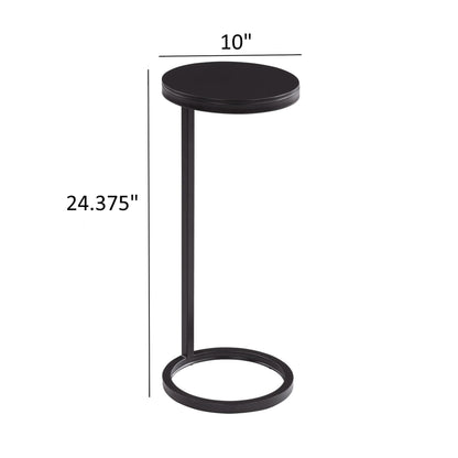 Yancey - Round Accent Table - Antique Bronze