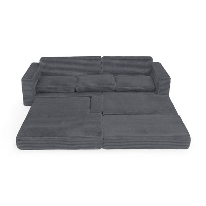 Modern Minimalist L Shape Modular Sectional Sofa, Couch