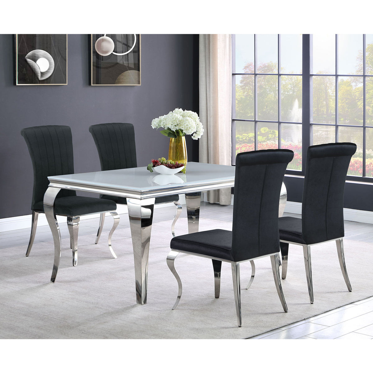 Elegant Upholstered Side Chairs (Set of 4)