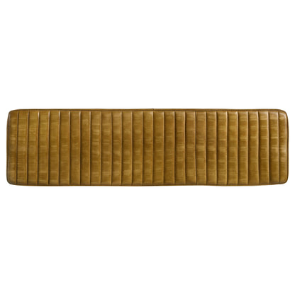 Tufted Cushion Side Bench With Tapered Legs