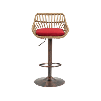 Modern Swivel Bar Stools Adjustable Counter Chairs With Footrest (Set of 2)