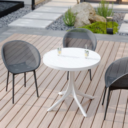 2 Piece Durable Single Chair With Hollow Out Design