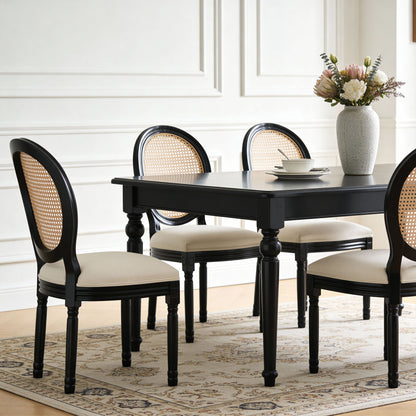 French Country Dining Chairs With Round Back (Set of 2)