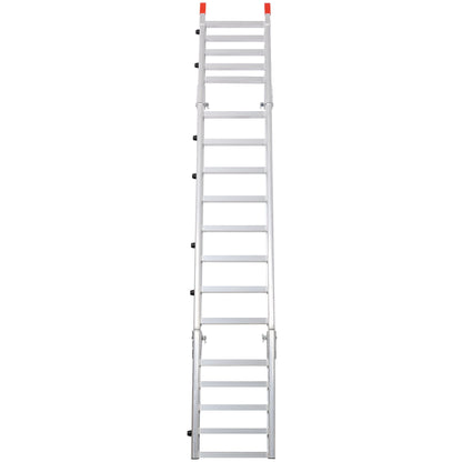 Ramp For Motorcycle / Lawn Mower / ATV, 2 In 1 Ramp And Tailgate Extender - Silver