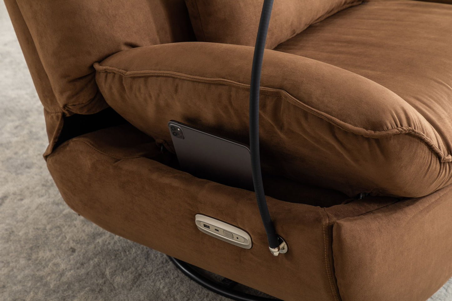 Power Recliner Swivel Glider USB Charger With tooth Music Player, Sleep, Working, Game And Leisure
