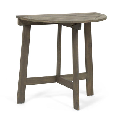 Outdoor 3 Piece Half Round Folding Bistro Set
