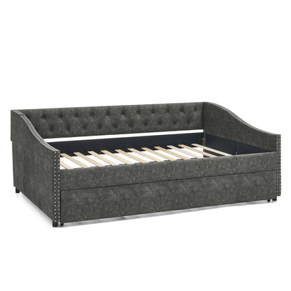 Upholstered Daybed With USB Charging & Pull Out Bed