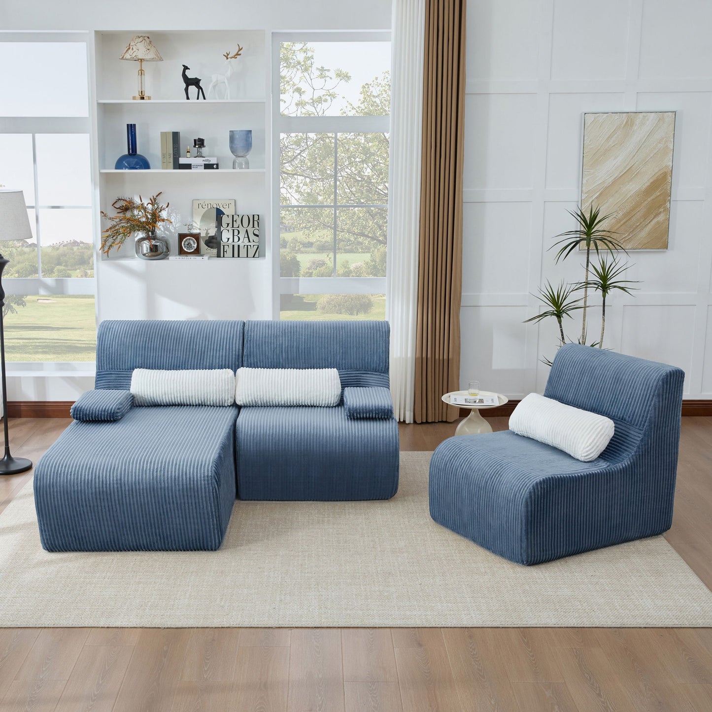 Oversized Sectional Sofa, Living Room Seating With Modular Design