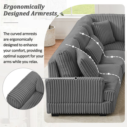 Oversized Sectional Sofa U - Shaped Sofa Couch Modern Sofa Upholstered In Soft With A Chaise Lounge For Living Room